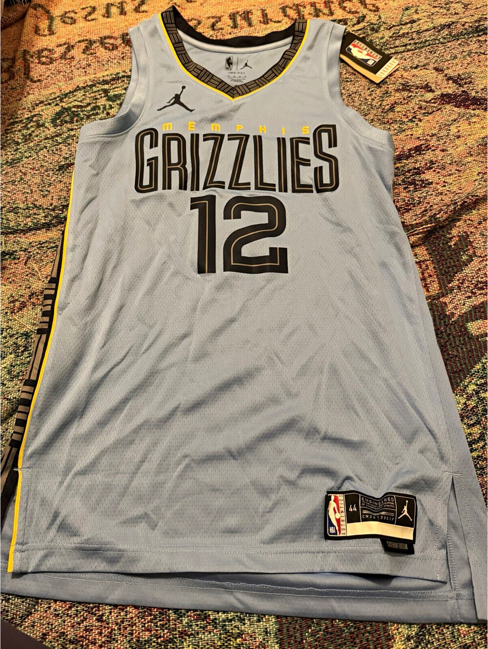 Jordan Dri-FIT Ja Morant #12 Memphis Grizzlies NBA Jersey Men’s 44 Blue Medium